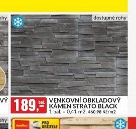 VENKOVNÍ OBKLADOVÝ KÁMEN STRATO BLACK