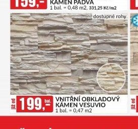 VNITŘNÍ OBKLADOVÝ KÁMEN VESUVIO