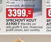 SPRCHOVÝ KOUT A1900 90x185 cm