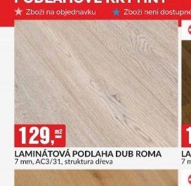 LAMINÁTOVÁ PODLAHA DUB ROMA