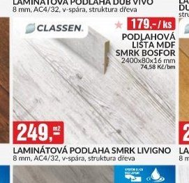 LAMINÁTOVÁ PODLAHA SMRK LIVIGNO