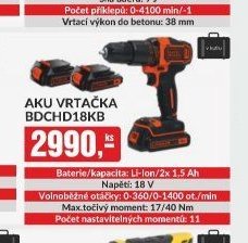 AKU VRTAČKA BDCHD18KB