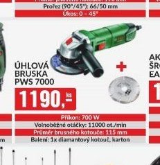 ÚHLOVÁ BRUSKA PWS 7000