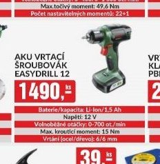 AKU VRTACÍ ŠROUBOVÁK EASYDRILL 12