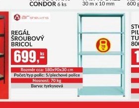 REGÁL ŠROUBOVÝ BRICOL