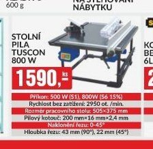 STOLNÍ PILA TUSCON 800 W