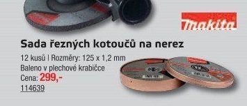 Sada řezných kotoučů na nerez