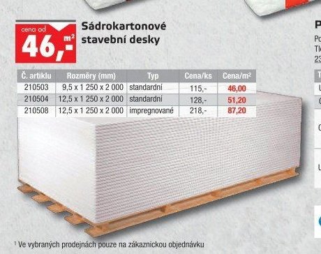 Sádrokartonové stavební desky