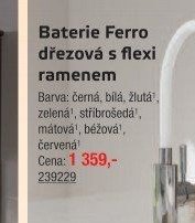 Baterie Ferro dřezová s flexi ramenem