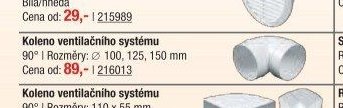 Koleno ventilačního systému