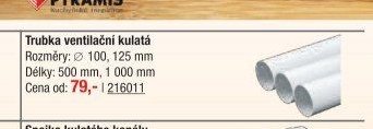 Trubka ventilační kulatá