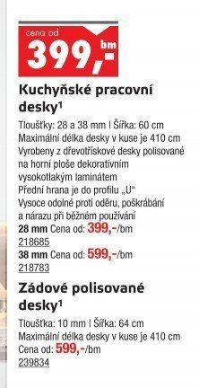 Kuchyňské pracovní desky