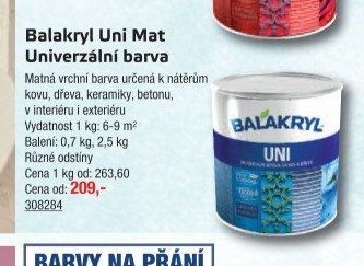 Balakryl Uni Mat Univerzální barva