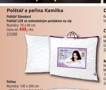 Polštář a peřina Kamilka