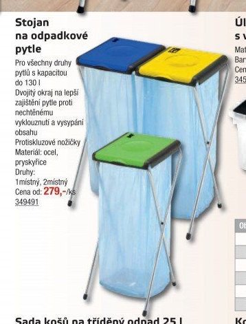 Stojan na odpadkové pytle