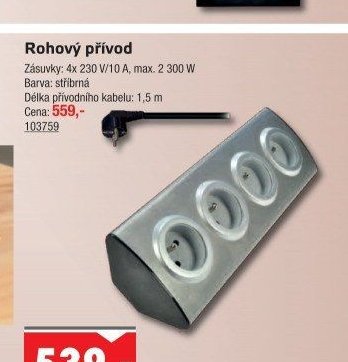 Rohový přívod