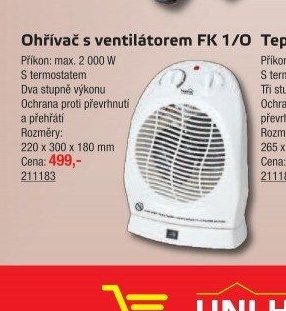 Ohřívač s ventilátorem FK 1/O