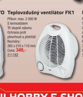 Teplovzdušný ventilátor FK1