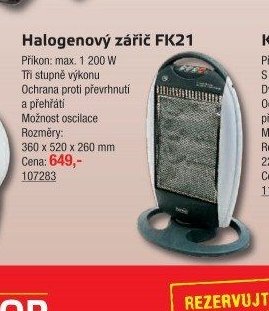 Halogenový zářič FK21