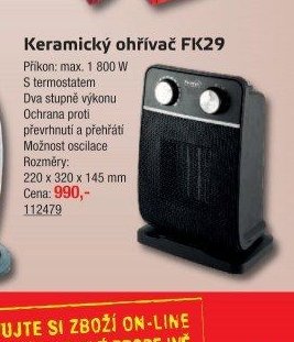 Keramický ohřívač FK29