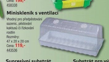 Miniskleník s ventilací