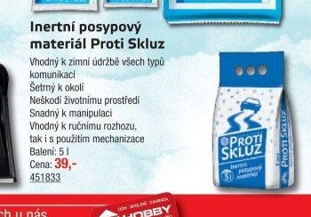 Inertní posypový materiál Proti Skluz