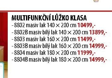 MULTIFUNKČNÍ LŮŽKO KLASA
