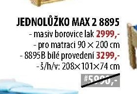 JEDNOLŮŽKO MAX 2 8895