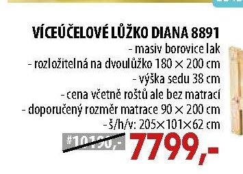 VÍCEÚČELOVÉ LŮŽKO DIANA 8891