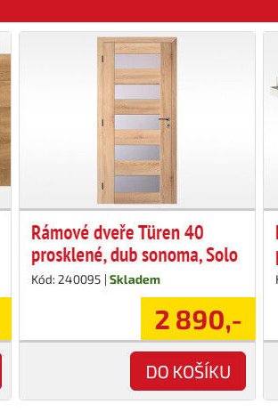 Rámové dveře Türen 40 prosklené, dub sonoma, Solo
