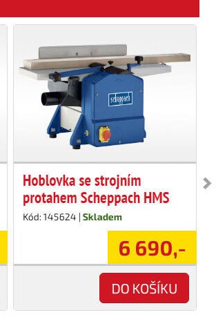 Hoblovka se strojním protahem Scheppach HMS