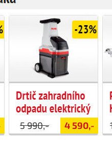 Drtič zahradního odpadu elektrický