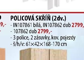 POLICOVÁ SKŘÍŇ (2dv.) IN107861, IN107862, 107862