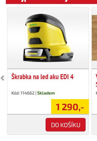 Škrabka na led aku EDI 4