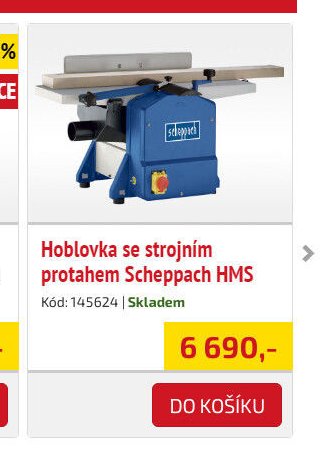Hoblovka se strojním protahem Scheppach HMS