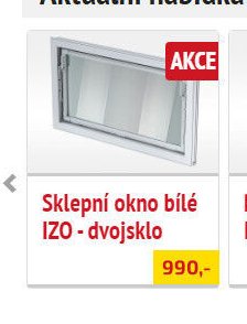 Sklepní okno bílé IZO - dvojsklo