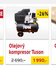 Olejový kompresor Tuson