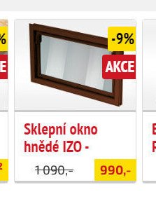 Sklepní okno hnědé IZO -