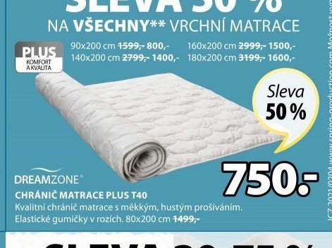 Chránič matrace Plus T40