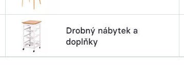 Drobný nábytek a doplňky
