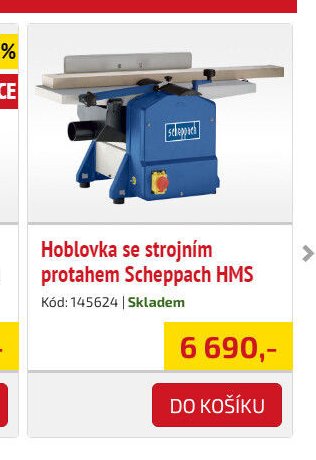 Hoblovka se strojním protahem Scheppach HMS