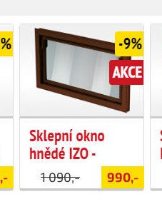 Sklepní okno hnědé IZO