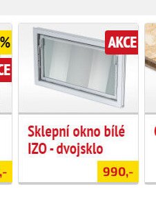Sklepní okno bílé IZO - dvojsklo