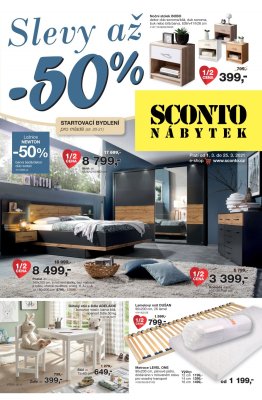 akční leták Sconto nábytek 1.3.2021-25.3.2021