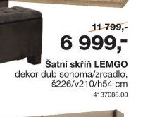 Šatní skříň LEMGO