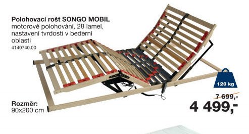Polohovací rošt SONGO MOBIL