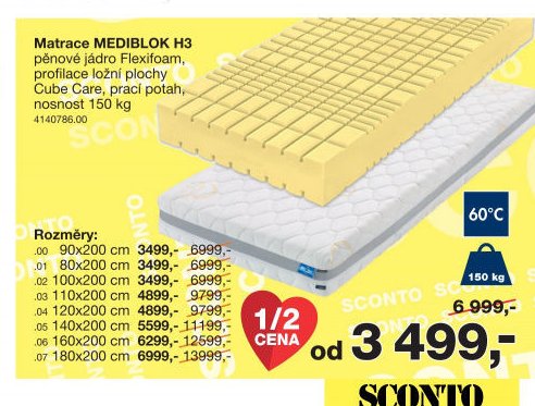 Matrace MEDIBLOK H3