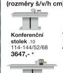 Konferenční stolek .10 114-144/52/68