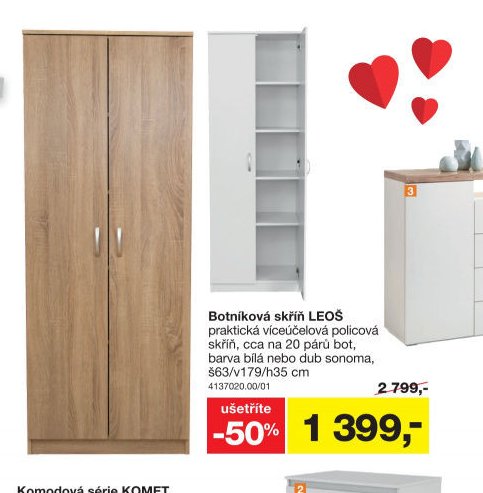Botníková skříň LEOŠ