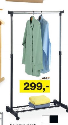 Pojízdný věšák na šaty DUNDEE